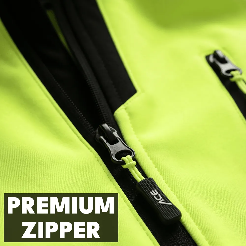 ACE Neon Softshell Warnjacke Gelb L Klasse 2