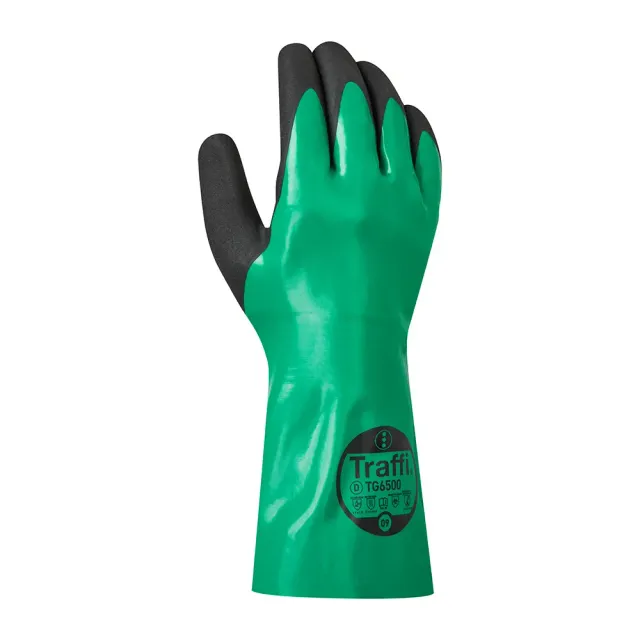 TraffiGlove TG6500 Chemiehandschuh wasserdicht Schnittschutz D