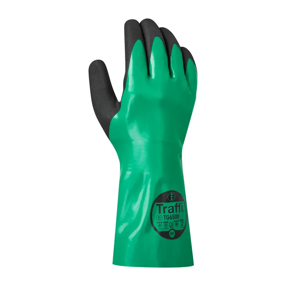 TraffiGlove TG6500 Chemiehandschuh wasserdicht Schnittschutz D