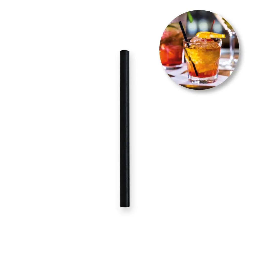 Franz Mensch NatureStar Papiertrinkhalme Cocktail 3400 St schwarz