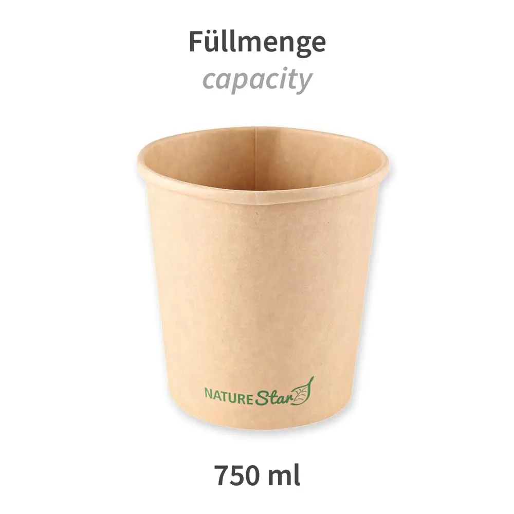 NatureStar Suppenbecher Minestrone 750 ml braun 500 Stück