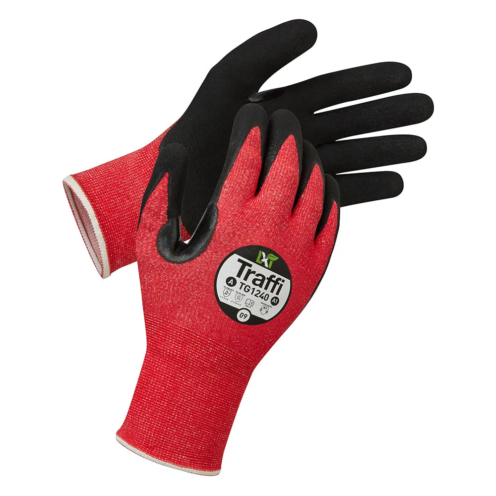TraffiGlove TG1240 LXT Microdex Nitril-Arbeitshandschuh Schnittschutz A