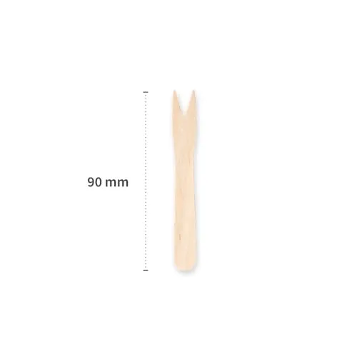 NatureStar Pommesgabeln Holz 9cm 10000 Stück zweizackig