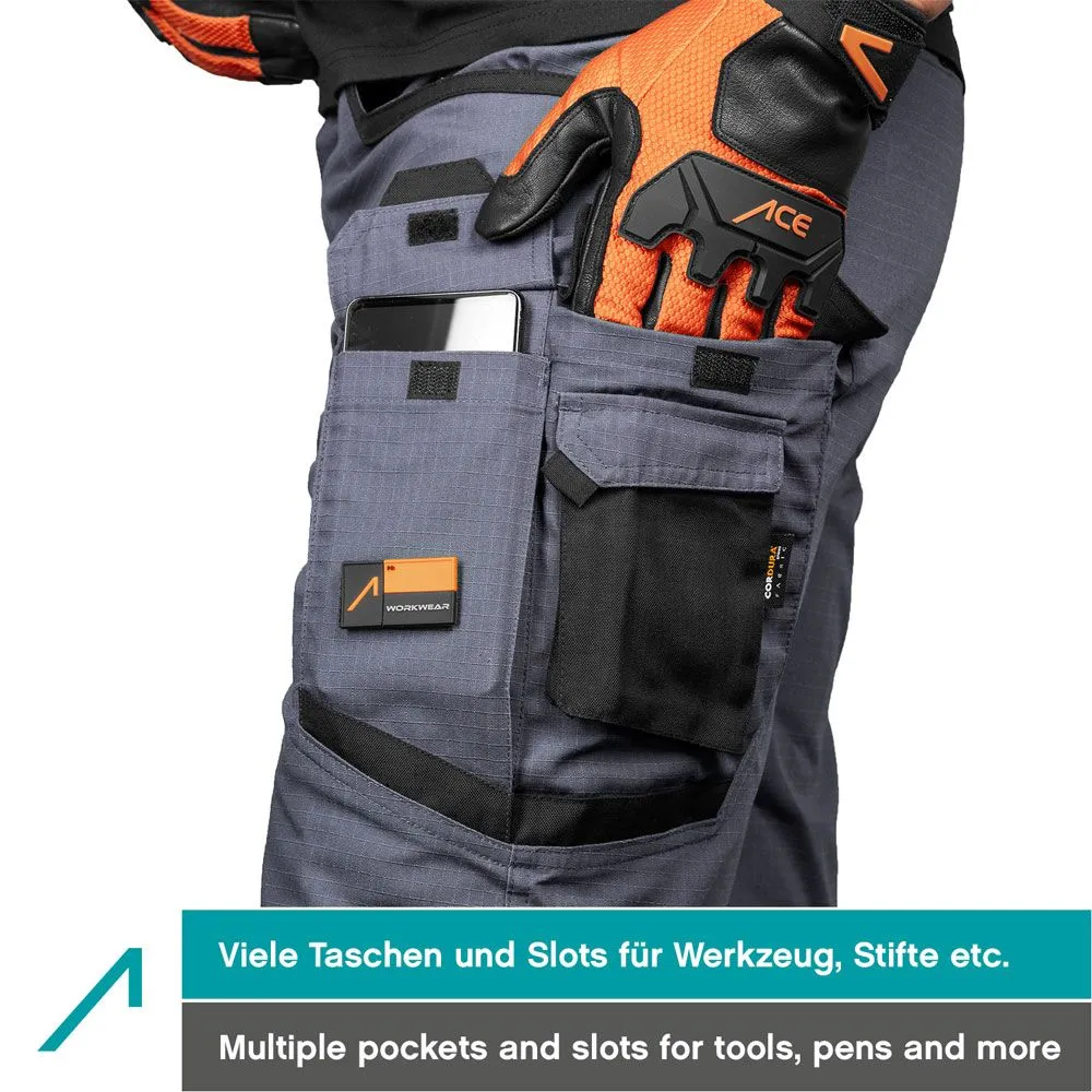 ACE Constructor Herren-Arbeitshose lang Schwarz 52 Ripstop