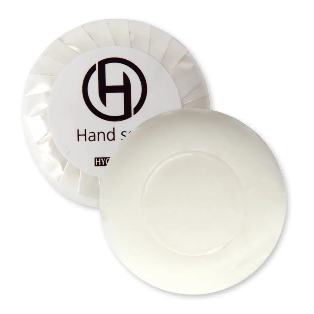 Hygostar Handseife rund weiß Ø4cm 500 Stück Plisseefalten