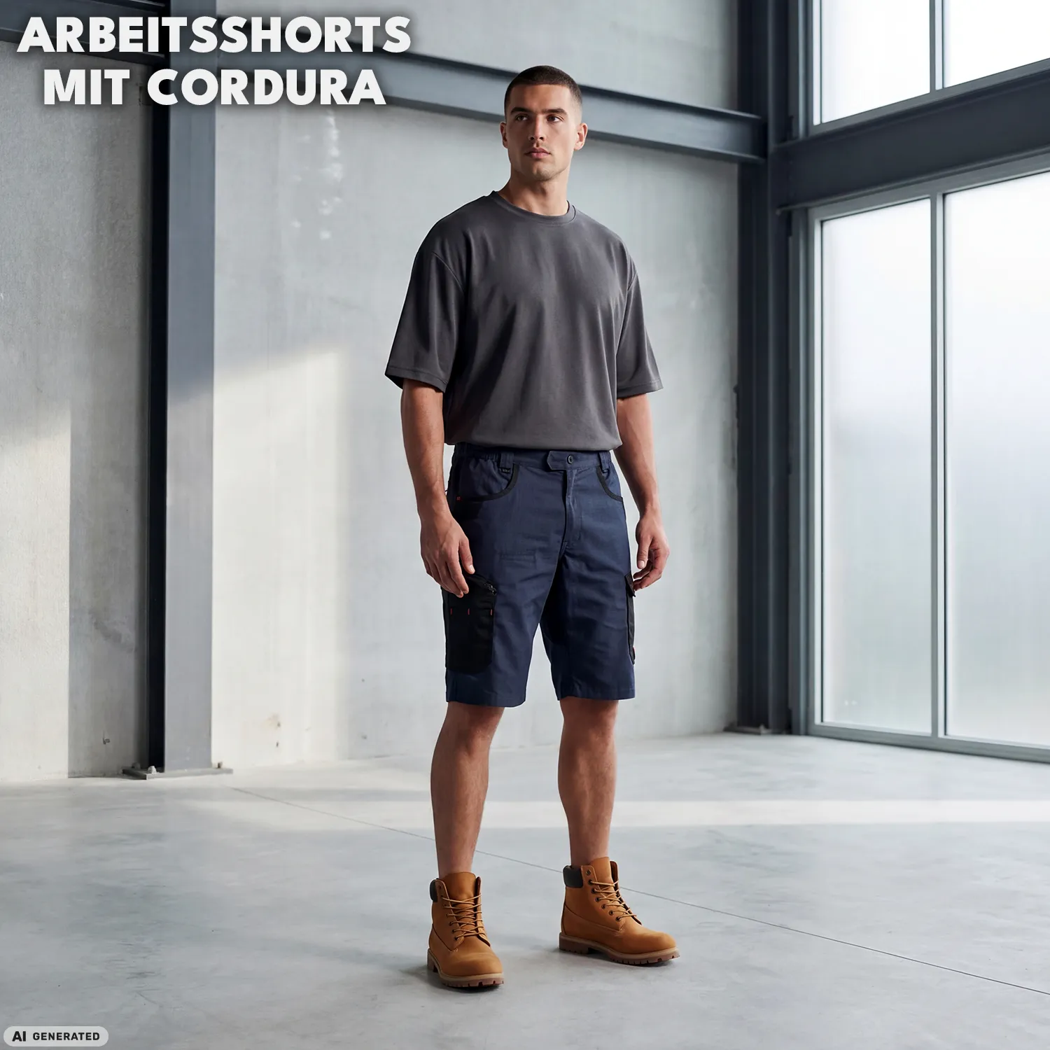 ACE Constructor Hybrid-Arbeitsshorts Schwarz 50 Stretch