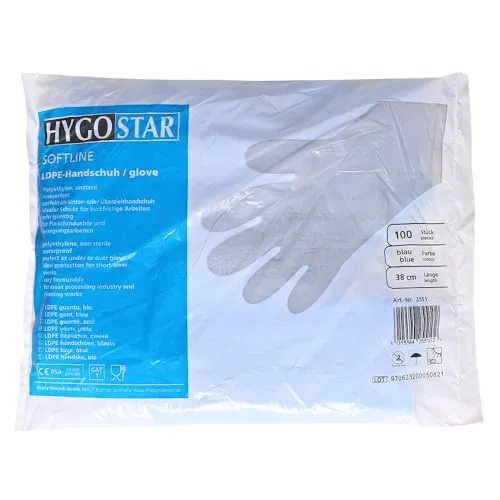 Hygostar Softline LDPE-Einmalhandschuhe blau 5000 Stück schwer