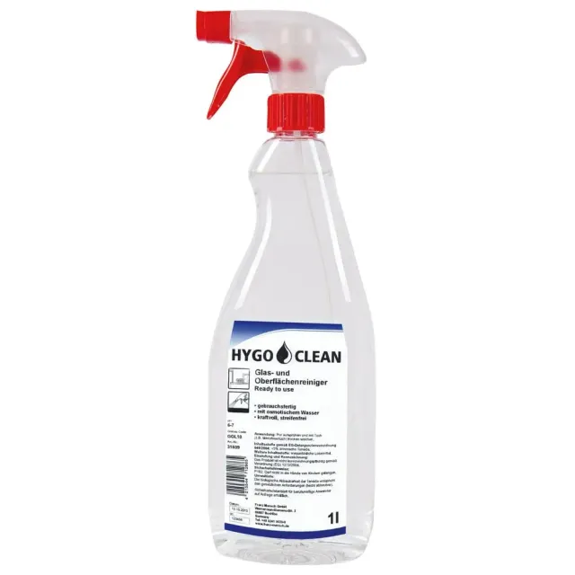 Hygoclean Glasreiniger Ready to use Spray 15 x 1 l streifenfrei