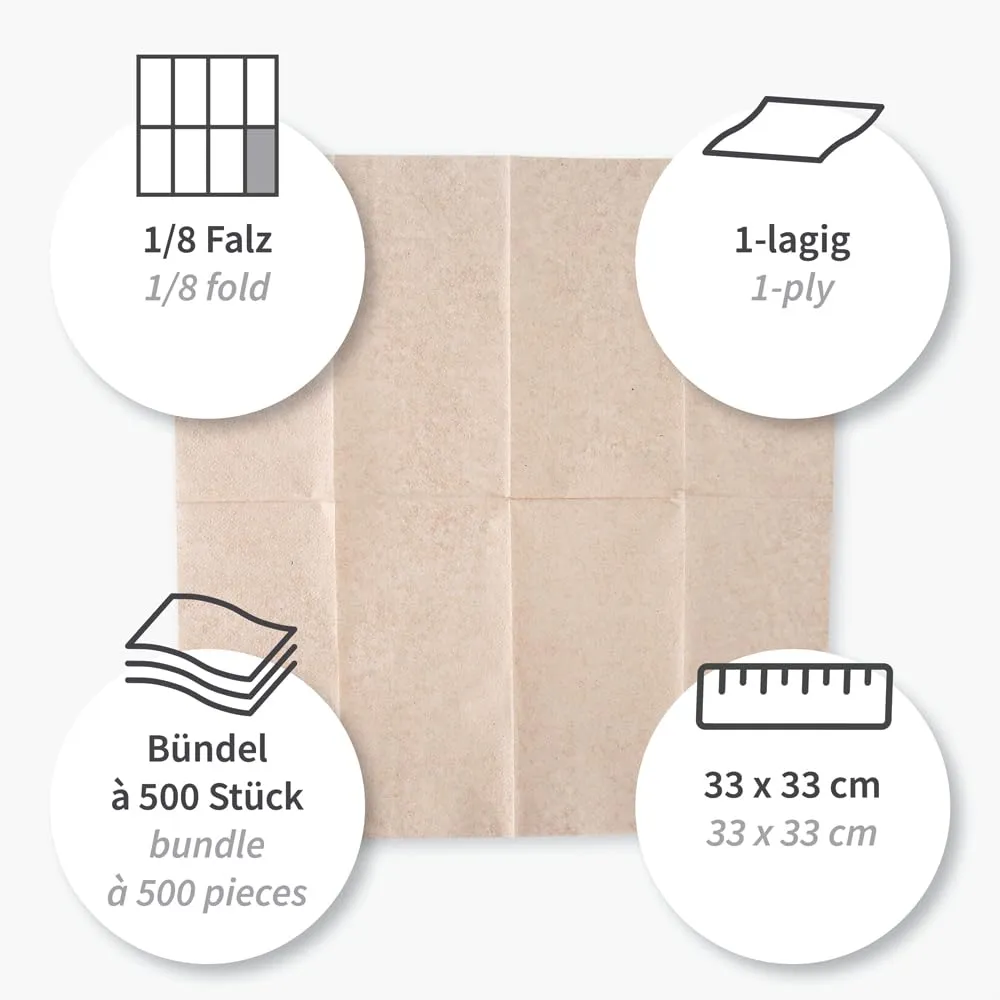 Franz Mensch NatureStar Nature Servietten 4000 Stück Recycling 33x33