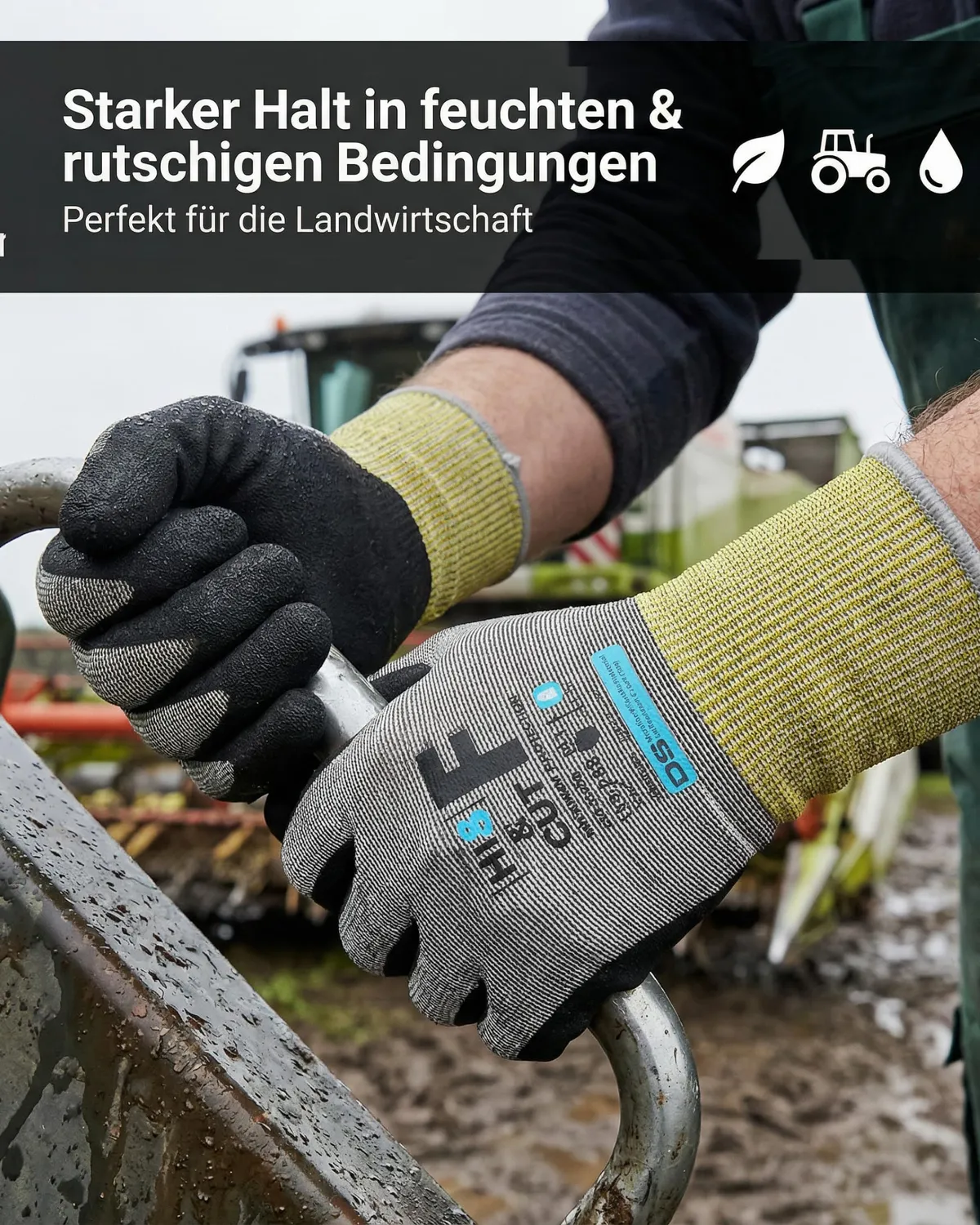Hi5 X-Cut Schnittschutzhandschuhe XL 3 Stück Level F Nitril