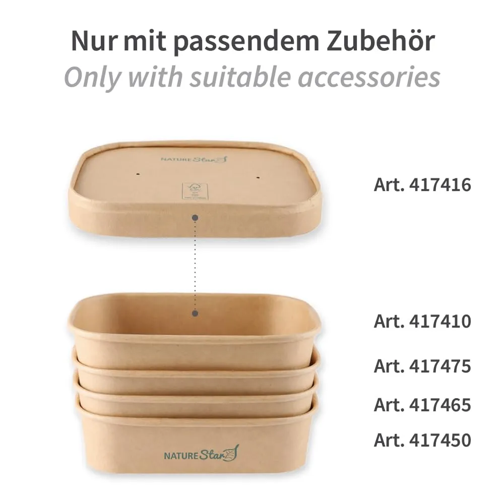 NatureStar Deckel Takeaway Kraftpapierdeckel 300 Stück braun