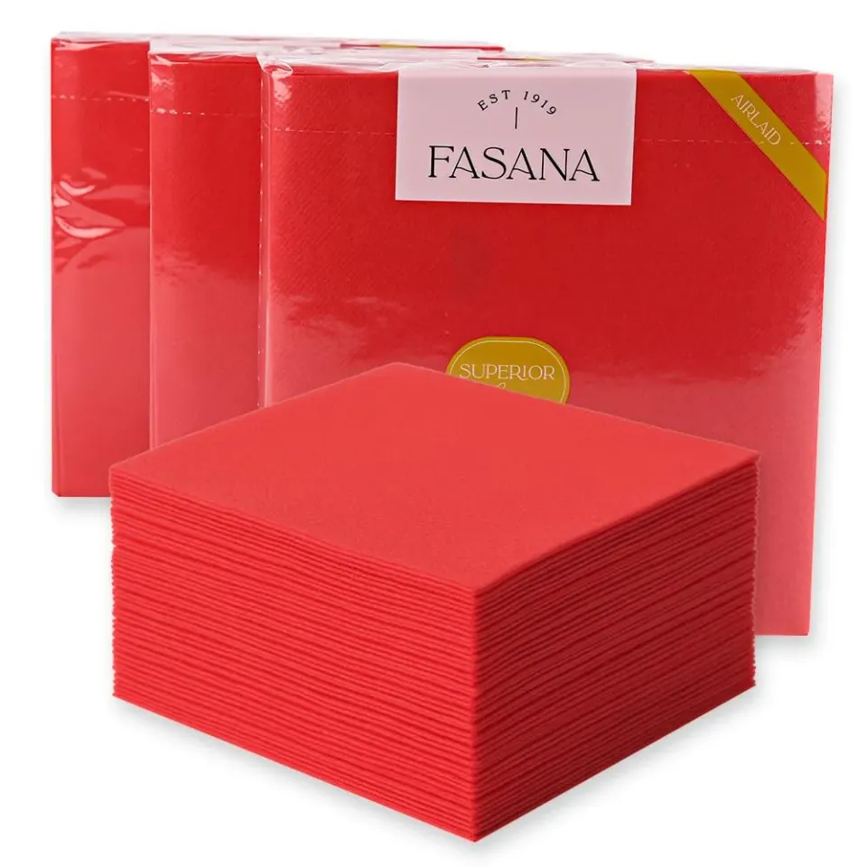 NatureStar Eleganza Airlaid-Servietten rot 40x40 500 Stk stoffähnlich