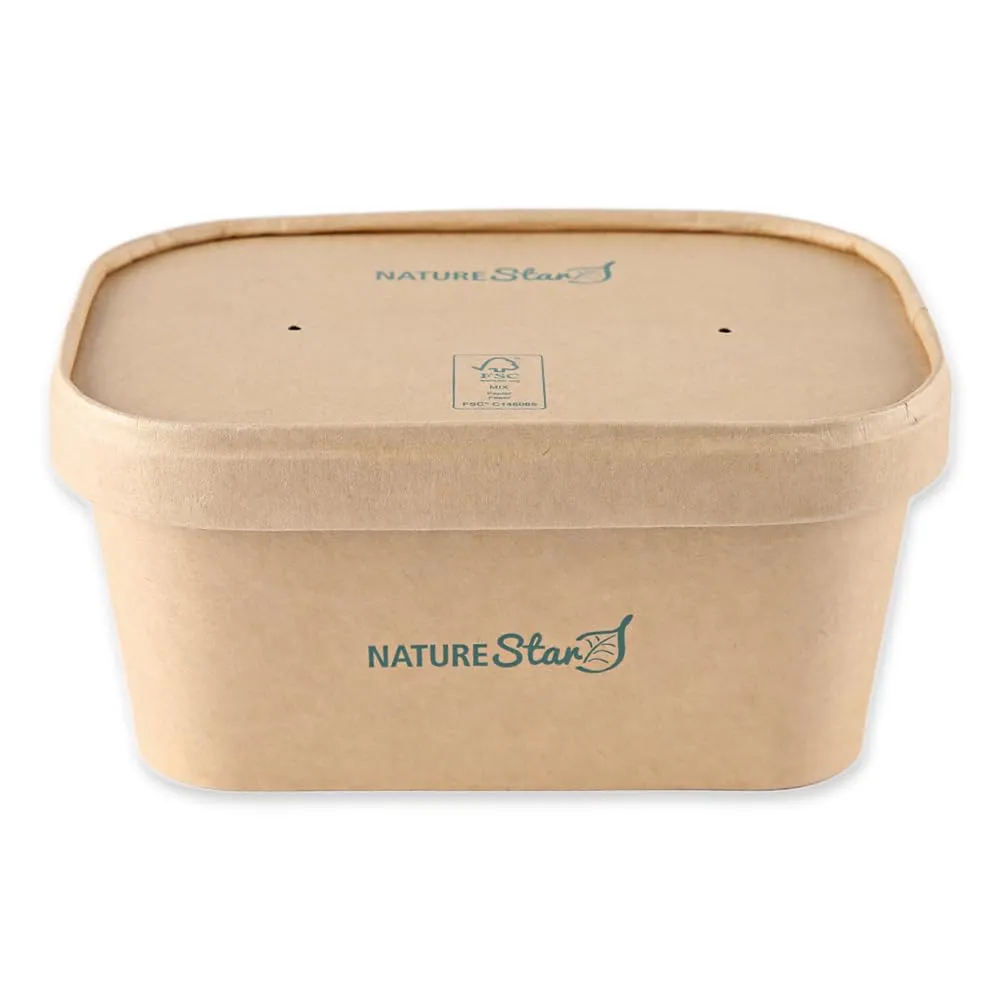 NatureStar Takeaway Schalen 300 Stück 1000ml braun