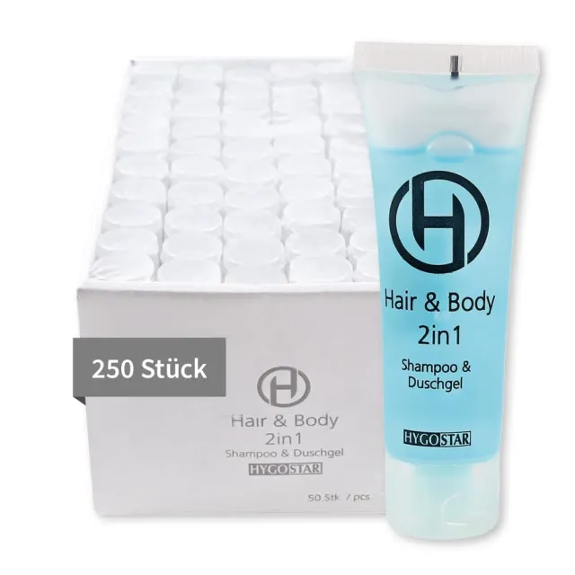 Hygostar Hair & Body 2in1 Shampoo-Duschgel Tube 30ml 250 Stück