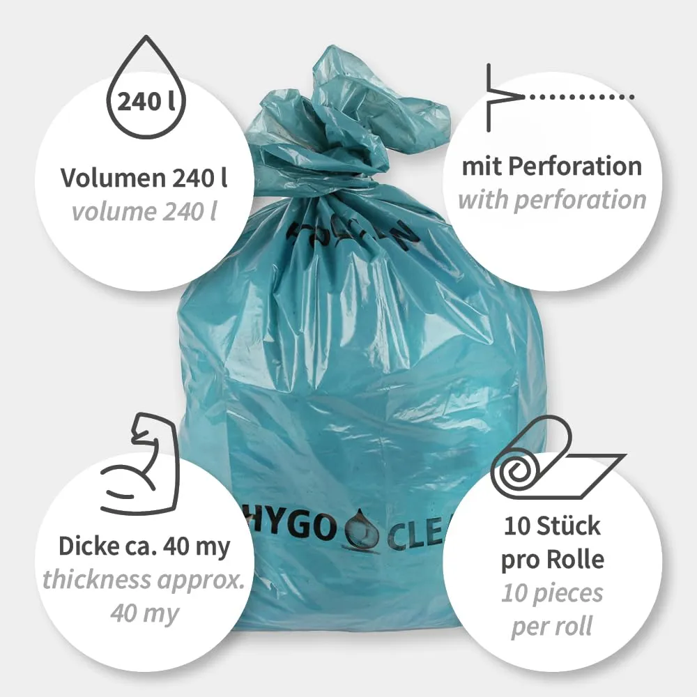 Franz Mensch Hygoclean Müllsäcke 240L blau 90 Stück