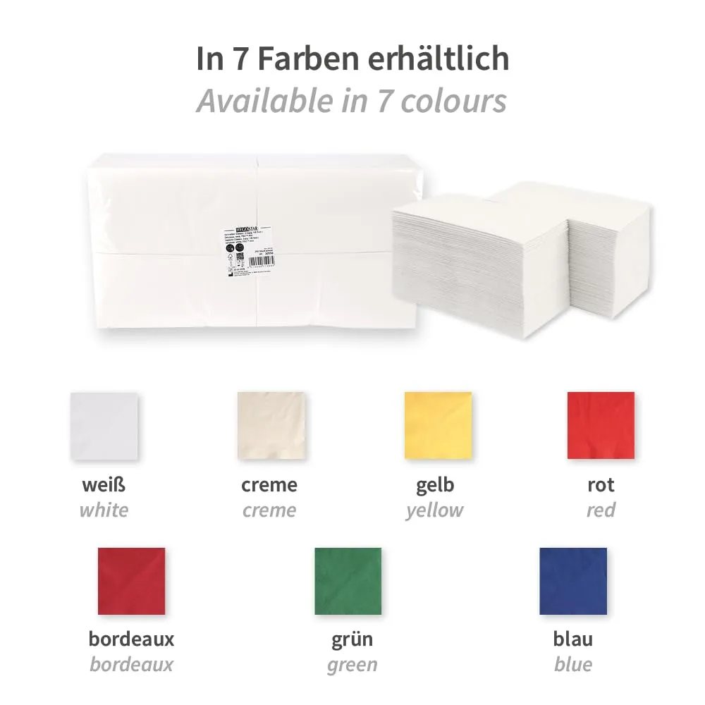 Hygostar Classic Servietten weiß 1500 Stück 2-lagig Zellulose