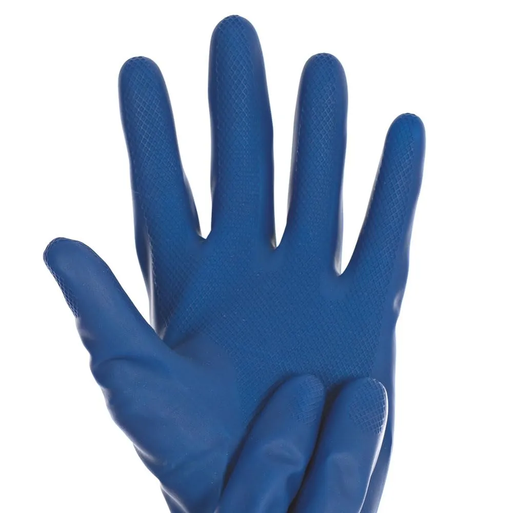 Hygostar Satin Blue Chemikalienschutzhandschuhe 7/S 2 Stück Latex