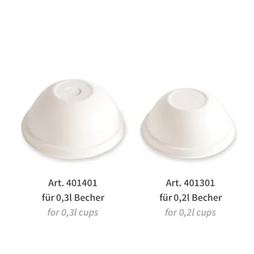NatureStar Domdeckel Zuckerrohr weiß 9,4 cm 1000 Stück