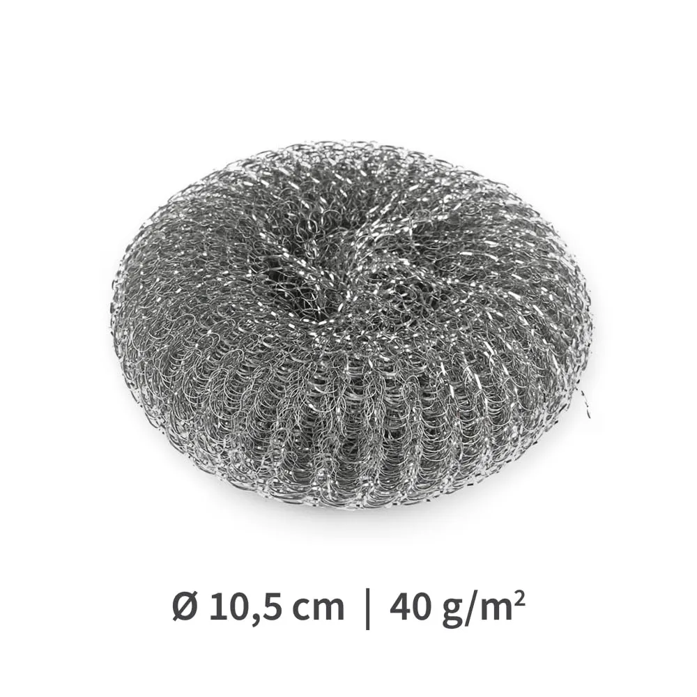 Hygoclean Topfreiniger Metall Silber Ø 10,5cm 50 Stück Stahl