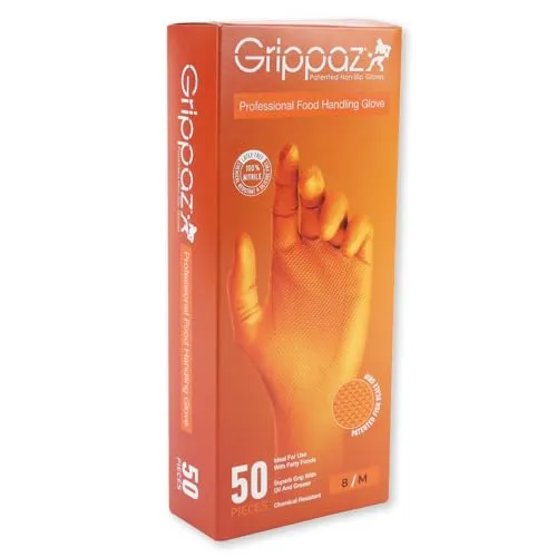 Franz Mensch Power Grip Long Extra Nitrilhandschuhe M orange 50 St 30 cm