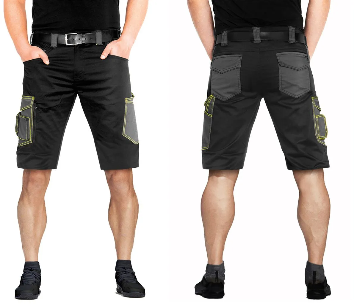 ACE Genesis Arbeitsshorts Herren kurz Schwarz Stretch