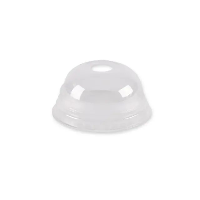 NatureStar Becherdeckel PLA Ø 8,5 cm 800 Stück transparent mit Halmloch