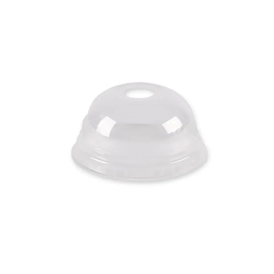 NatureStar Becherdeckel PLA Ø 8,5 cm 800 Stück transparent mit Halmloch