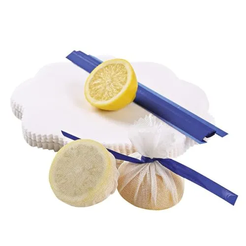 Hygostar Lemon Wrap Zitronenserviertuch weiß-blau 1000 Stück lebensmittelecht