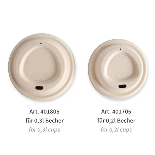 NatureStar Deckel Zuckerrohr natur 94 mm 1000 Stück