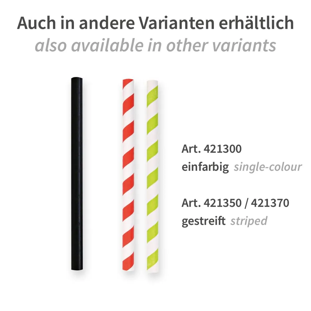 NATUREStar Cocktail Papiertrinkhalme rot-weiß 3400 Stück FSC