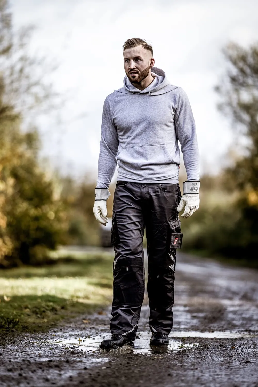 Nitras Motion Tex Light 7025 Hoodie Hellgrau 5XL Baumwolle