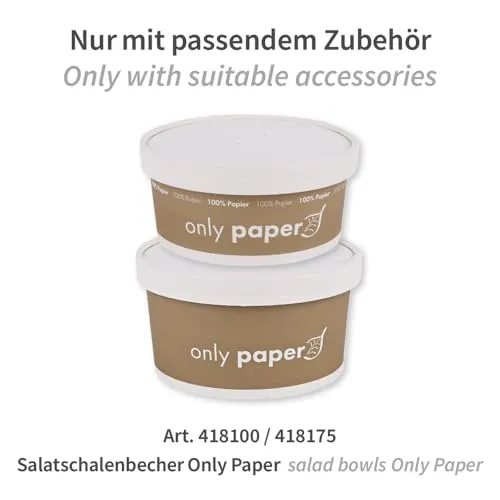 NatureStar Only Paper Salatdeckel Pappe weiß Ø15cm 300 Stück
