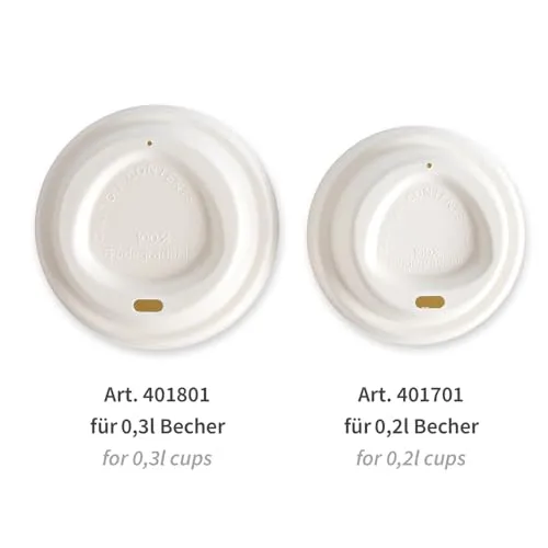 NatureStar Deckel Zuckerrohr weiß 84 mm 1000 Stück