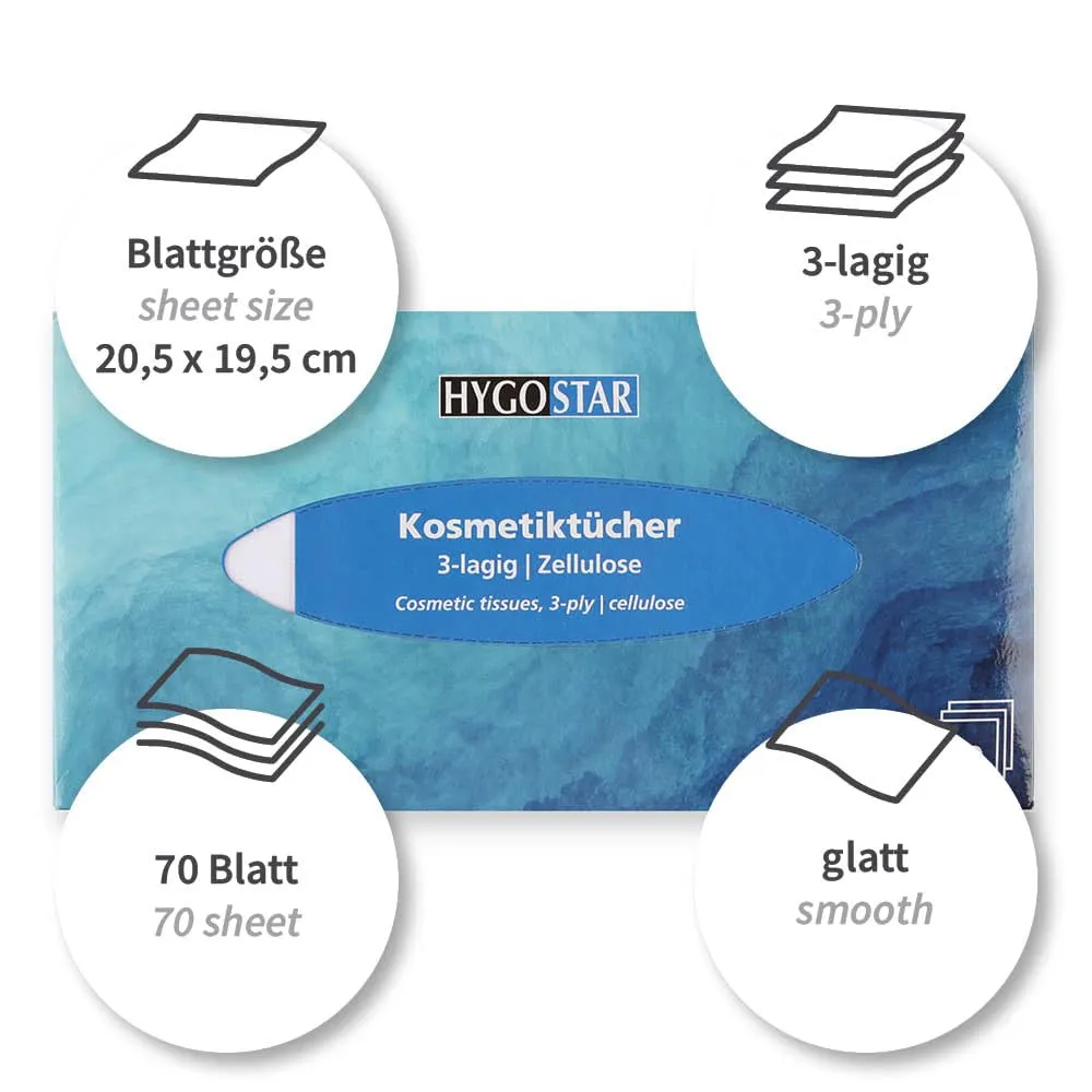 Franz Mensch Hygostar Kosmetiktücher 3-lagig 2800 Stück Zellulose