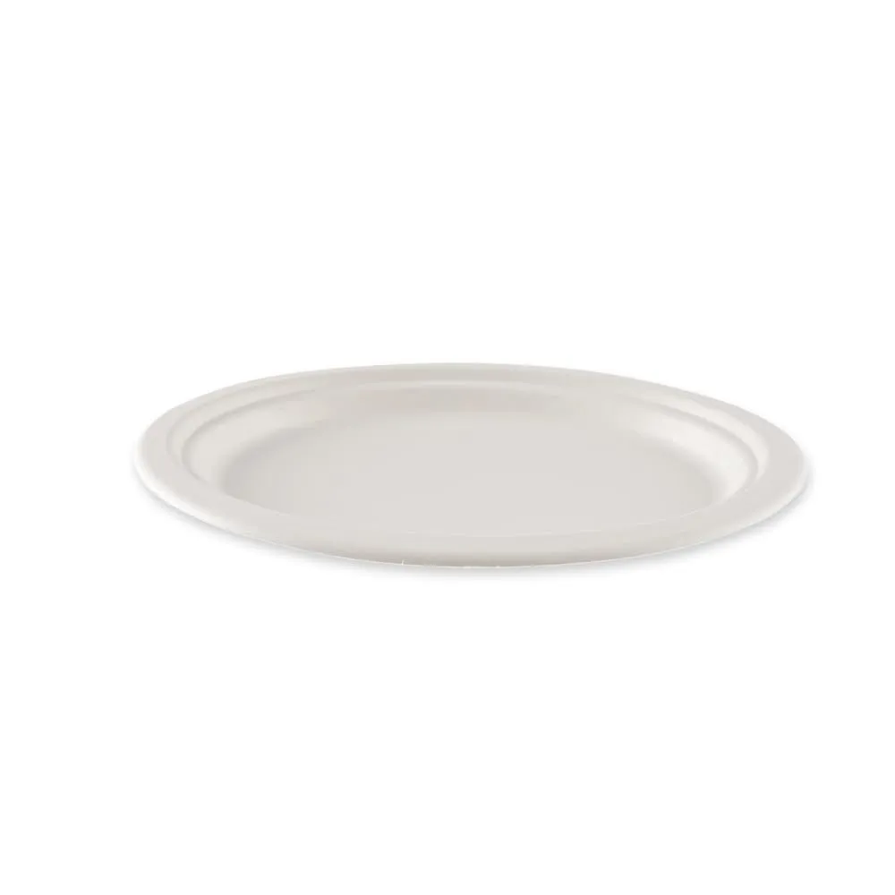 NATUREStar Teller oval 26,5x20 cm weiß 500 Stück Zuckerrohr