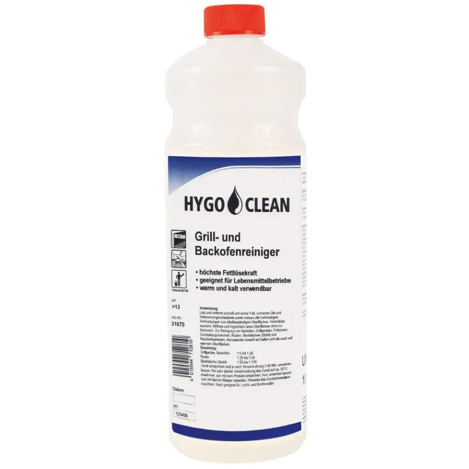Hygoclean Grill- Backofenreiniger Fettreiniger 12x1 Liter