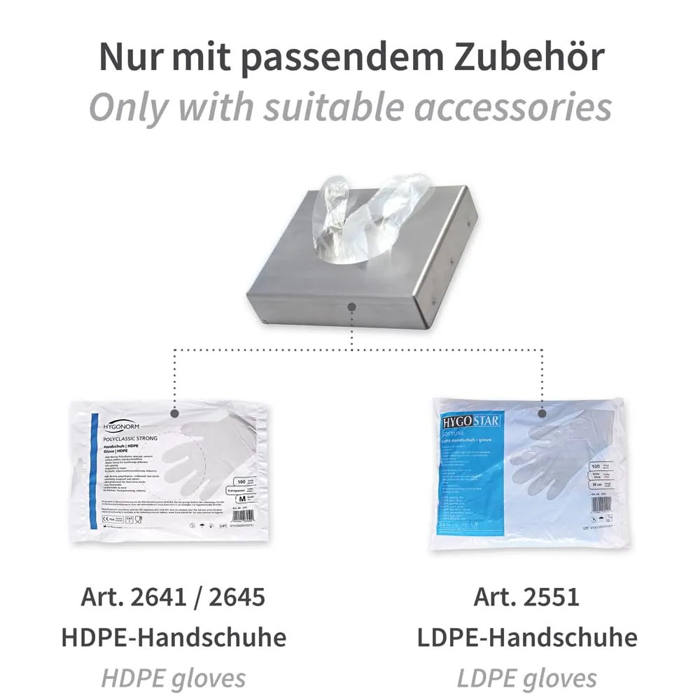 Hygostar Handschuhspender Edelstahl PE-Beutel 1 Stück