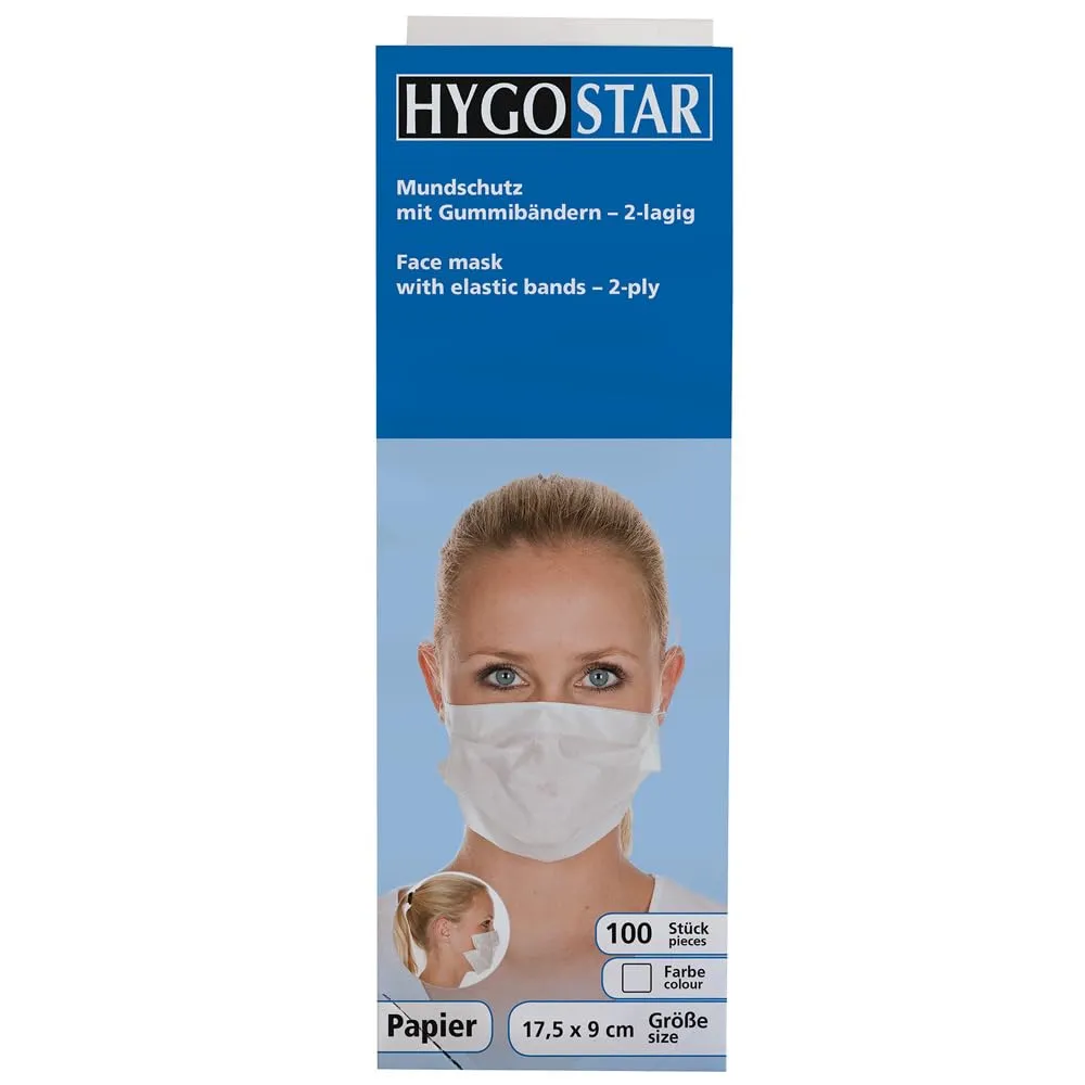 Hygostar Civil Use Mundschutz Papier 2000 Stück 2-lagig