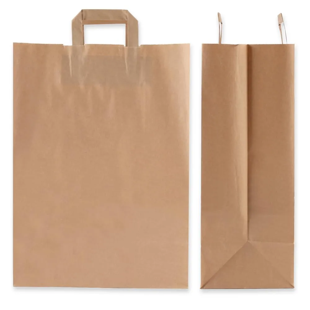 NatureStar Papiertragetasche Strong 44x32cm braun 250 Stück