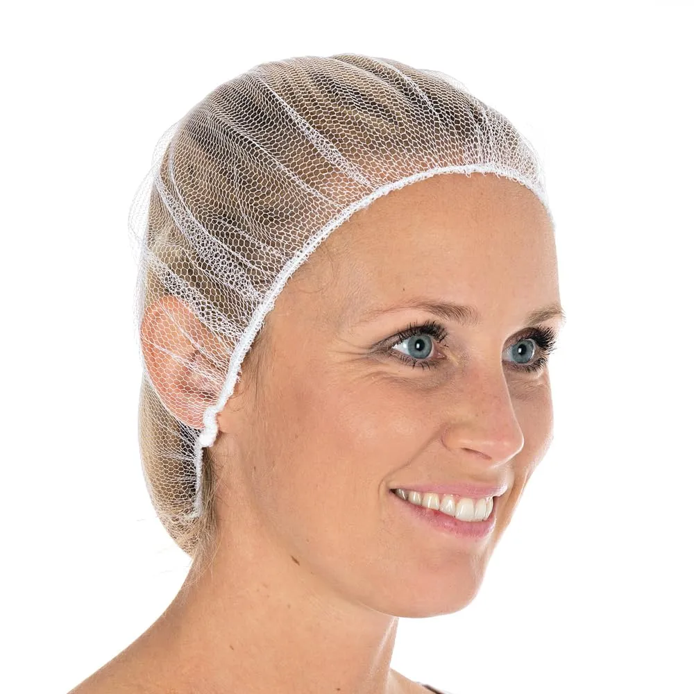 Hygostar Baretthauben Honeycomb Nylon weiß 1000 Stück