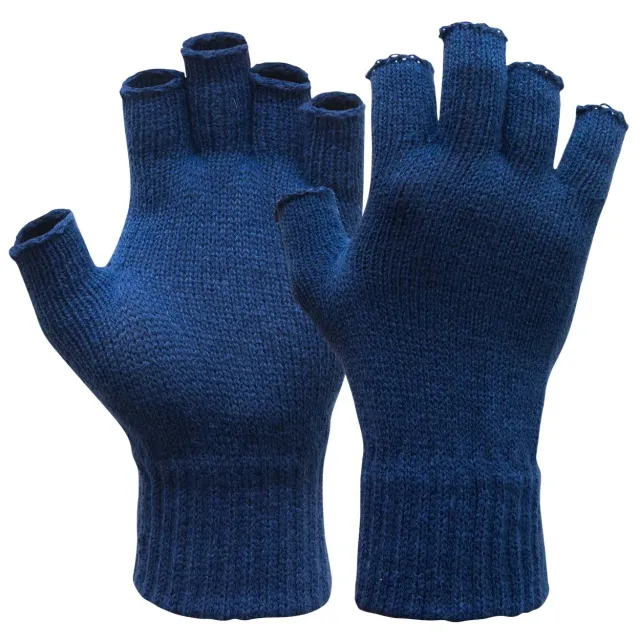 Oxxa Knitter 14-371 fingerlose Handschuhe blau Acryl