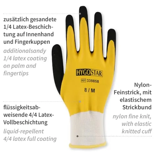 Hygostar Wet Protect Arbeitshandschuhe 10/XL 24er Latex