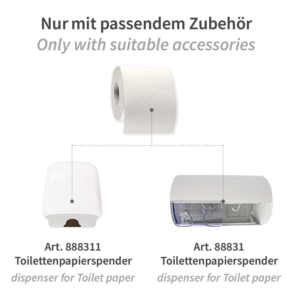 Hygoclean Toilettenpapier 3-lagig weiß 250 Blatt 64 Rollen