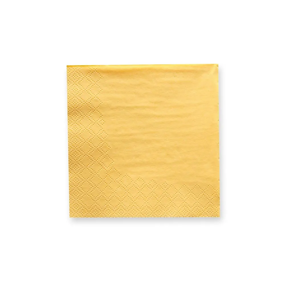 NatureStar Cocktail-Servietten gelb 24x24cm 3-lagig 1000 Stück