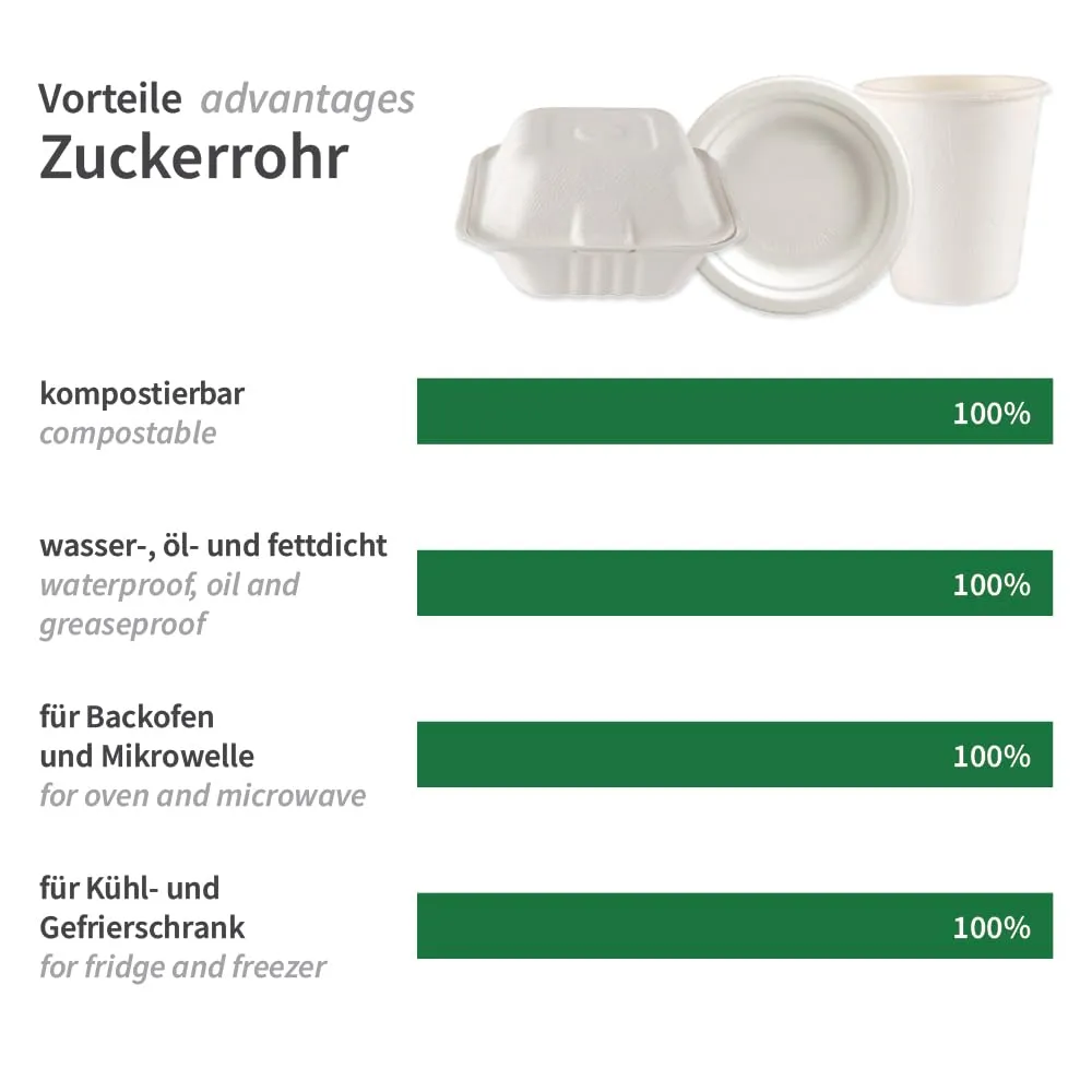 NatureStar Schale tief rund 1000ml Zuckerrohr 500 Stück
