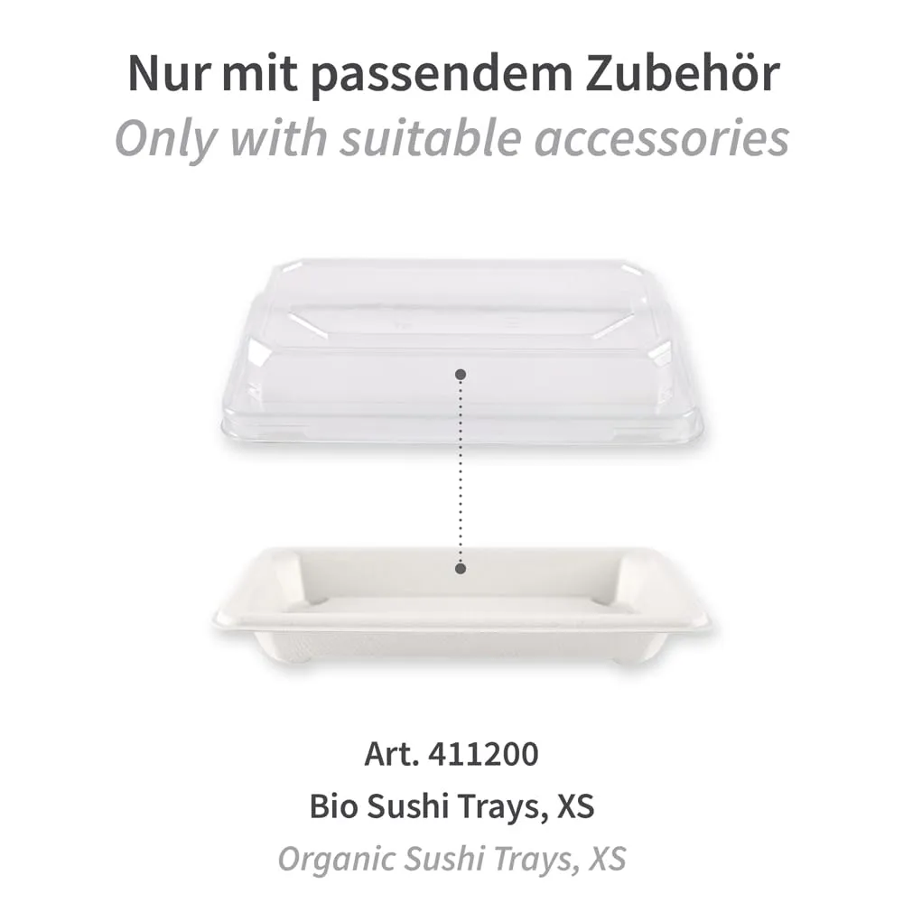 NatureStar Deckel PET transparent 16,5cm 500 Stück für Sushi-Tray