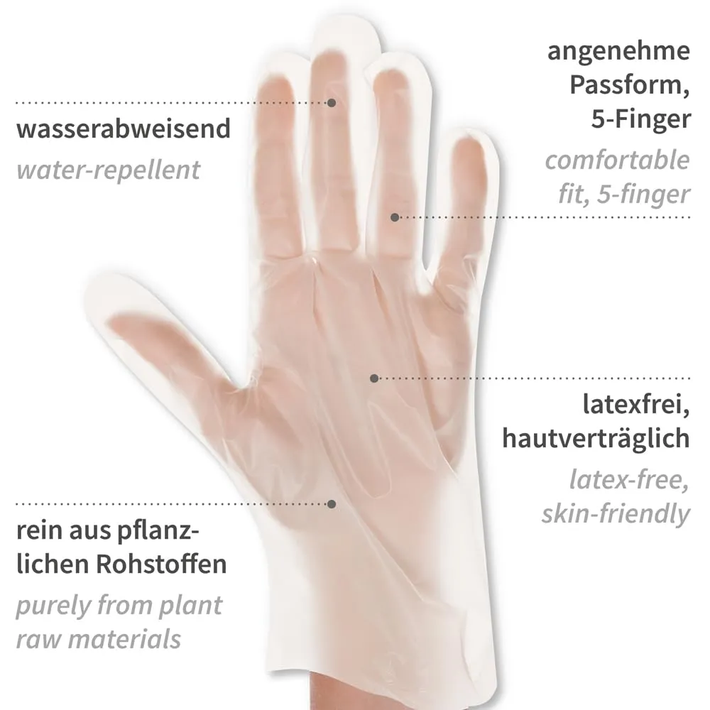Franz Mensch NatureStar PLA-Handschuhe Einmalhandschuhe 5000 transparent