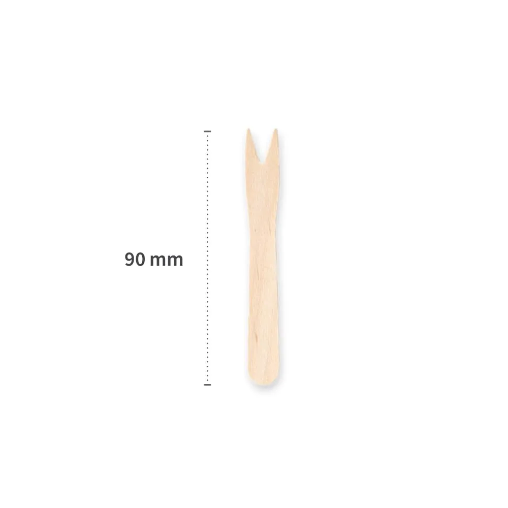 NatureStar Pommesgabeln Holz 9cm 10000 Stück zweizackig