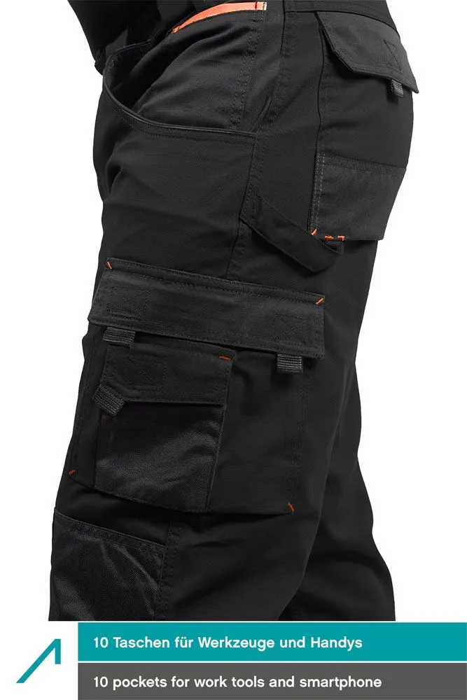 ACE Genesis Pro Arbeitshose lang Herren Schwarz 50 Stretch