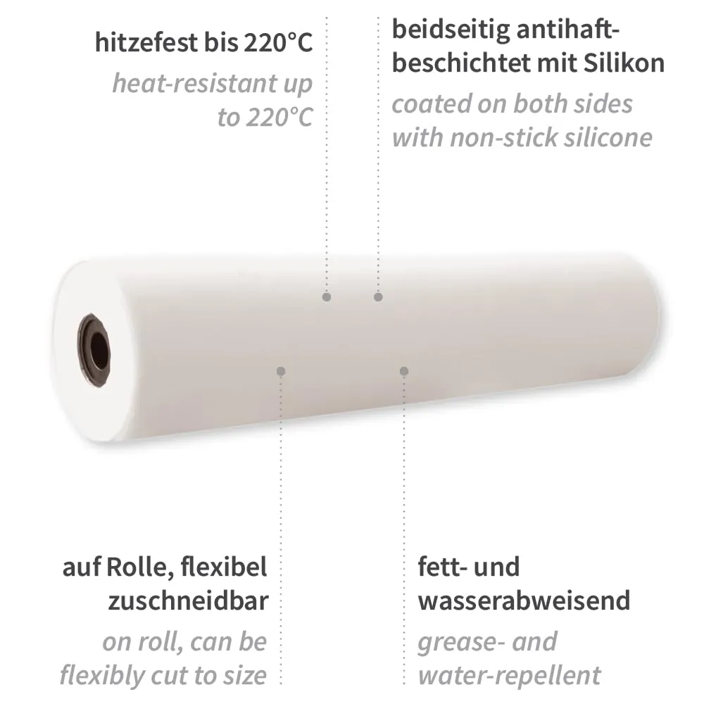 Hygostar Backpapier Light Rolle 200mx57cm 6 Stück silikonbeschichtet